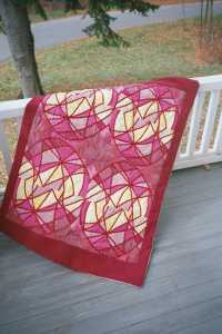 Stained glass window baby quilt